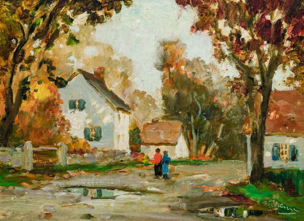 Appraisal: ANTHONY THIEME American - Wet Autumn oil on canvasboard signed