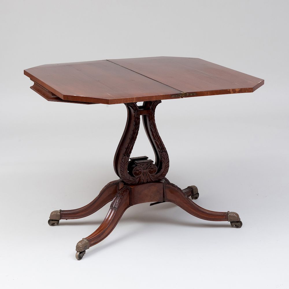 Appraisal: Federal Mahogany Card Table Philadelphia x x in Condition Fill