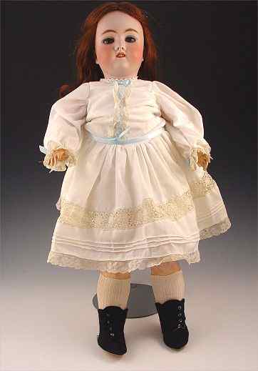 Appraisal: '' SIMON HALBIG BISQUE HEAD ELEANOR DOLL Open blue glass