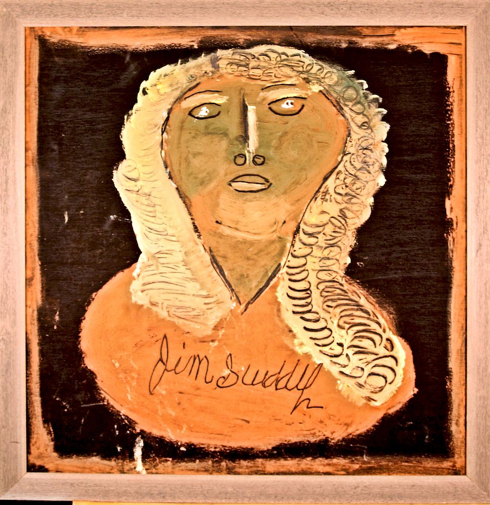 Appraisal: Outsider Art Jimmy Lee Sudduth Blonde Woman Sudduth Jimmy Lee