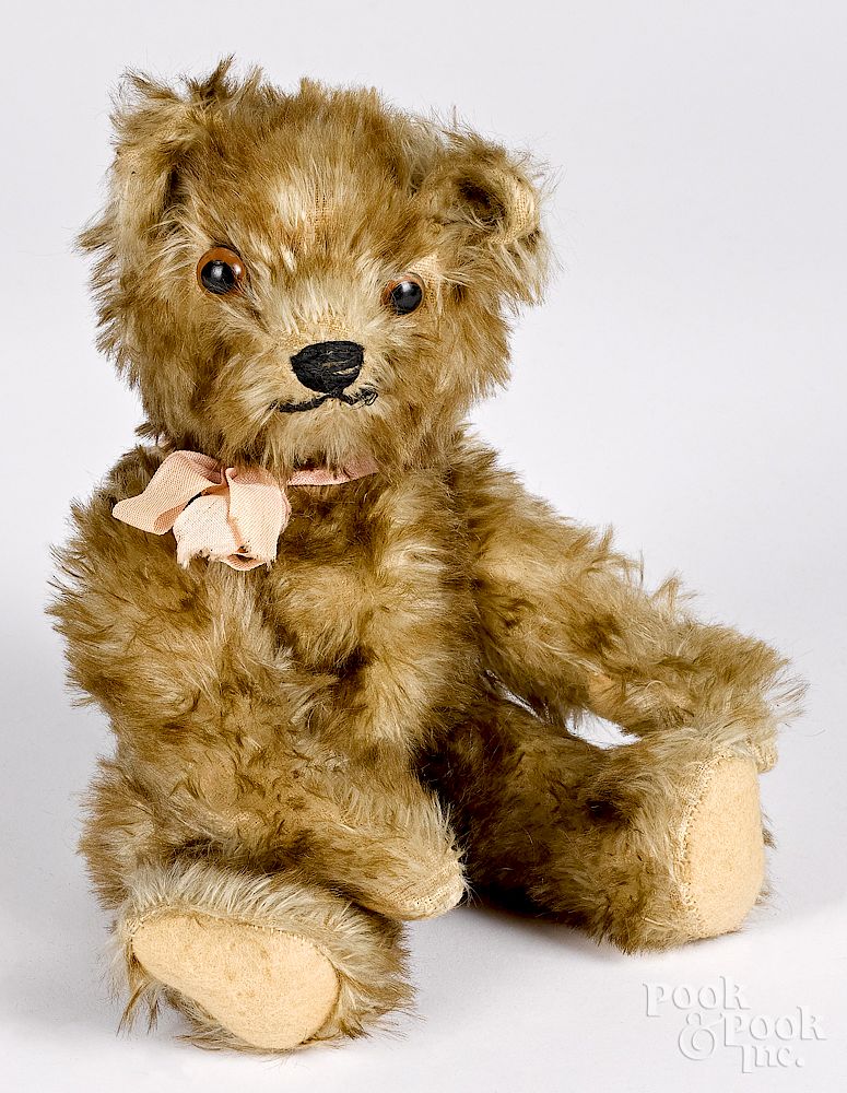 Appraisal: American tipped mohair teddy bear American tipped mohair teddy bear