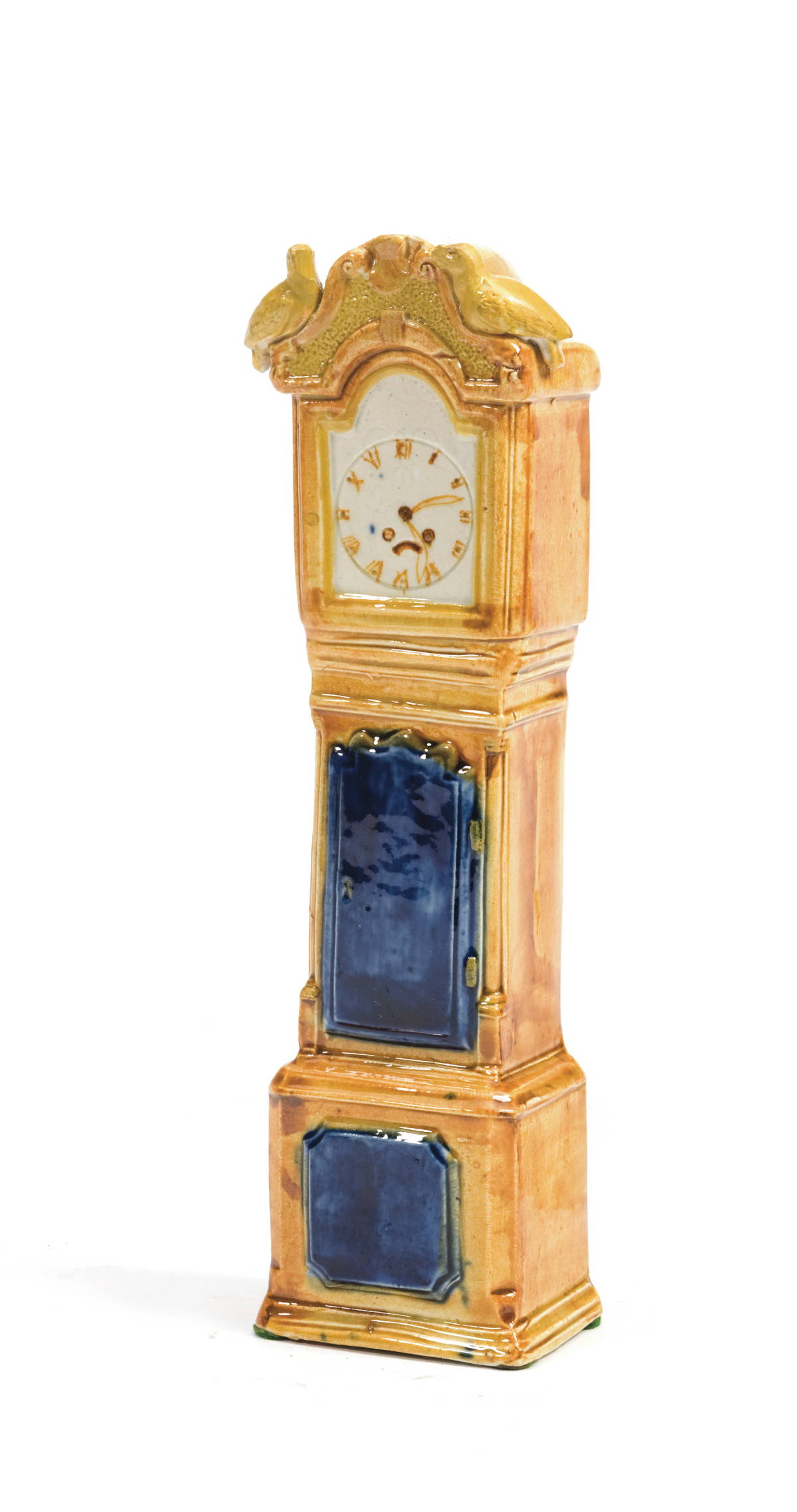 Appraisal: PRATTWARE PEARLWARE MODEL OF A TALL CASE CLOCK CIRCA -