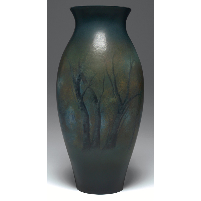 Appraisal: Fine Rookwood vase monumental shape in a Vellum glaze with