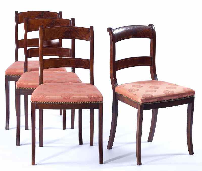 Appraisal: Set of Four American Classical Side Chairsfirst half th century