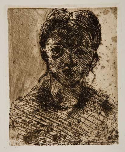 Appraisal: PAUL C ZANNE T te de Jeune Fille Etching and