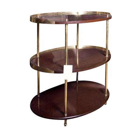 Appraisal: Regency Style Brass Mounted Mahogany Three-Tier Side Table Estimate -