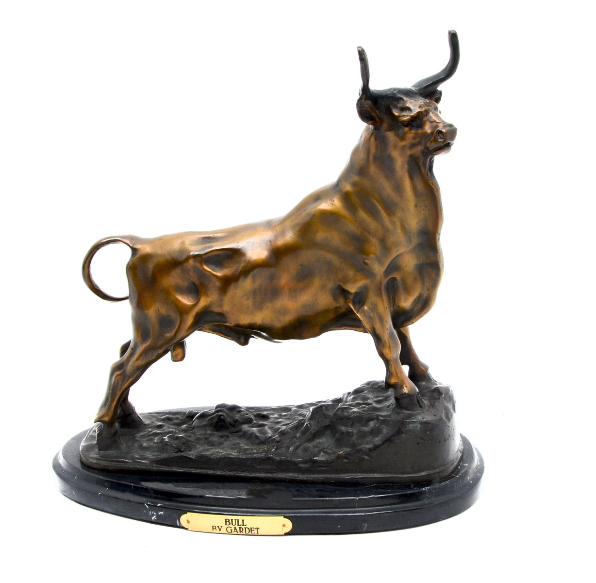 Appraisal: BRONZE BULL AFTER GARDET '' h '' w signed affixed