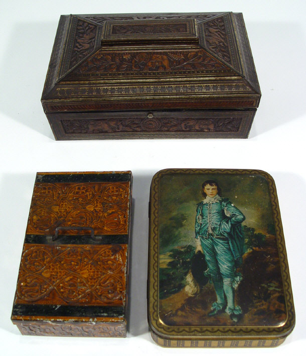 Appraisal: Two Cadbury Bourneville advertising tins - one with Gainsborough portrait