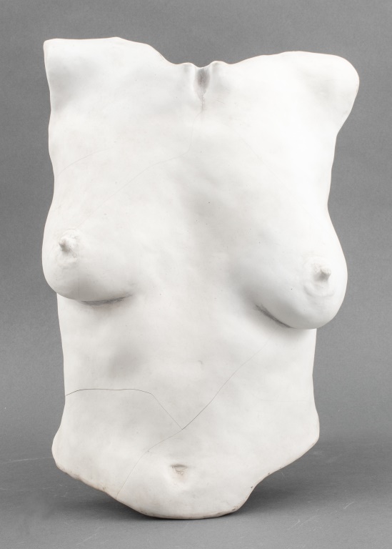 Appraisal: LOUIS MENDEZ NUDE FEMALE TORSO SCULPTURE Louis Mendez American -