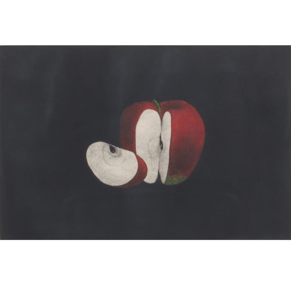 Appraisal: TOMOE YOKOI JAPANESE B APPLE STILL LIFE ETCHING AND AQUATINT