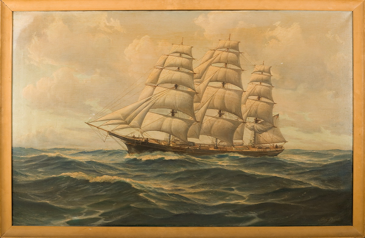 Appraisal: ALEXANDER BREEDE AMERICAN EARLY TWENTIETH CENTURY THE CLIPPER SHIP quot