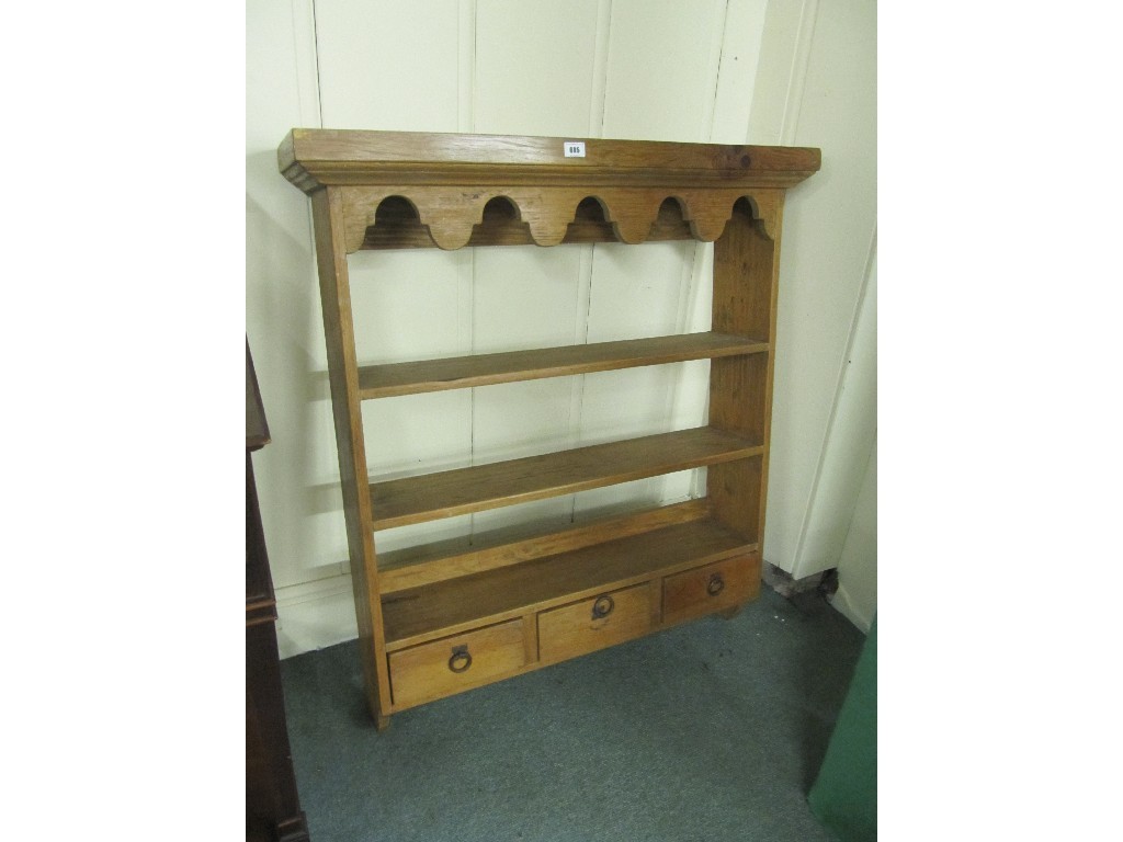 Appraisal: Georgian style Delft rack with fitted spice drawers