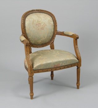 Appraisal: A Louis XVI Style Armchair A Louis XVI style armchair