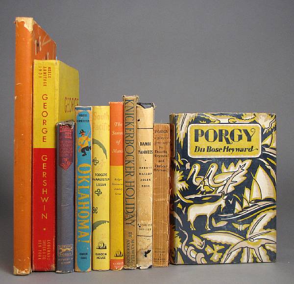 Appraisal: MUSICAL THEATRE vols incl Heyward DuBose Porgy NY Jacket Rodgers