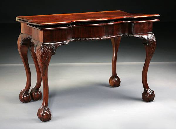 Appraisal: A George III style mahogany games table mid th century