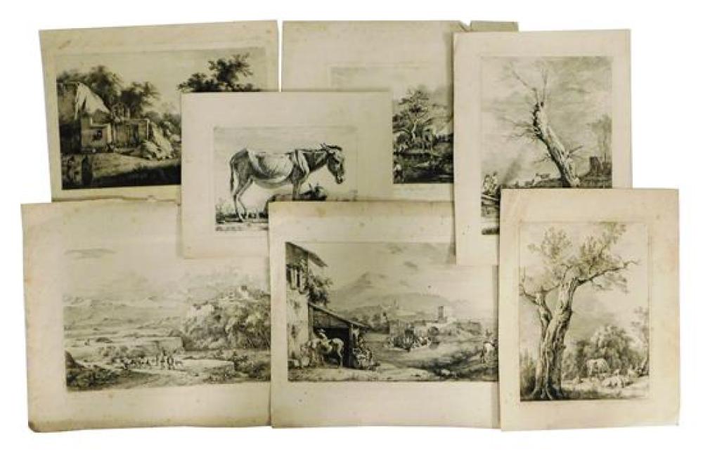 Appraisal: Jean Jacques De Boissieu French - eight loose etchings most