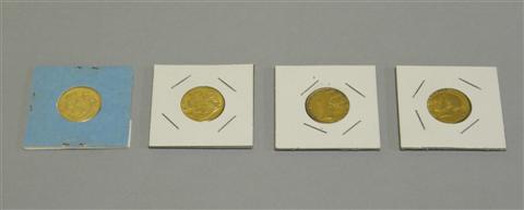 Appraisal: FOUR BRITISH GOLD SOVEREIGNS Including gold sovereign gold sovereign gold