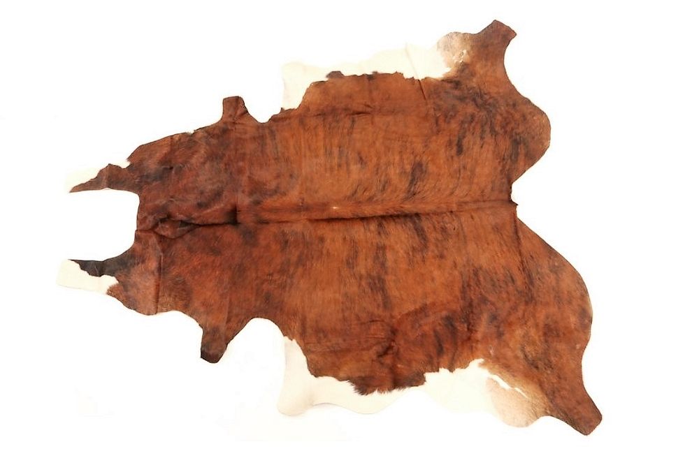 Appraisal: Tri Color Reddish Brown Hereford Premium Cowhide This is an