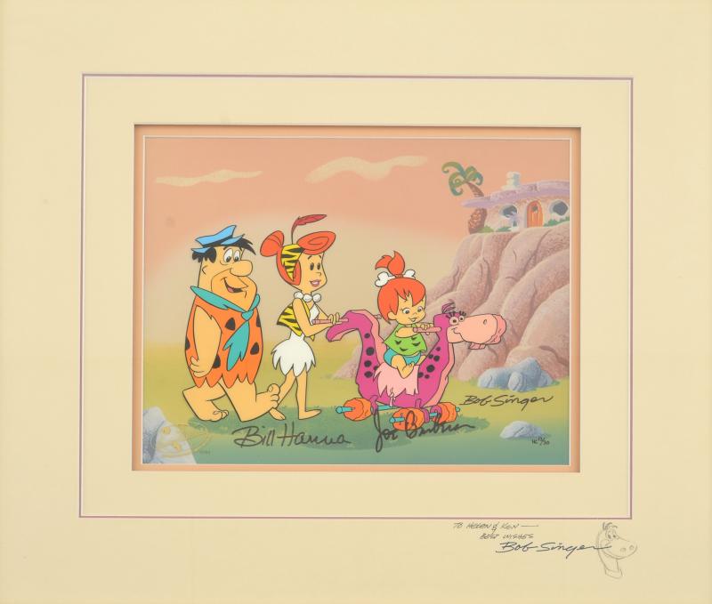 Appraisal: WARNER BROS AND HANNA-BARBERA ANIMATION SIGNED ORIGINAL CEL 'STROLLING WITH