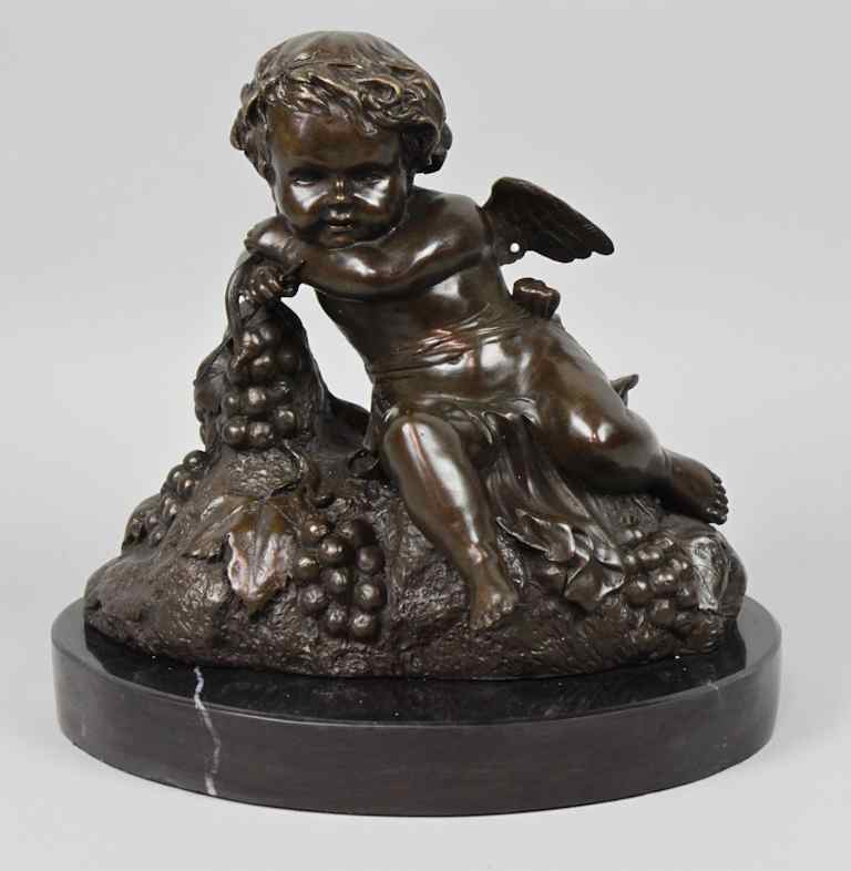 Appraisal: BRONZE FIGURE OF CUPID Signed N MULLER No on an