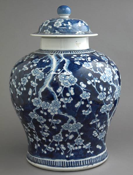 Appraisal: A Chinese blue and white porcelain covered jar height in