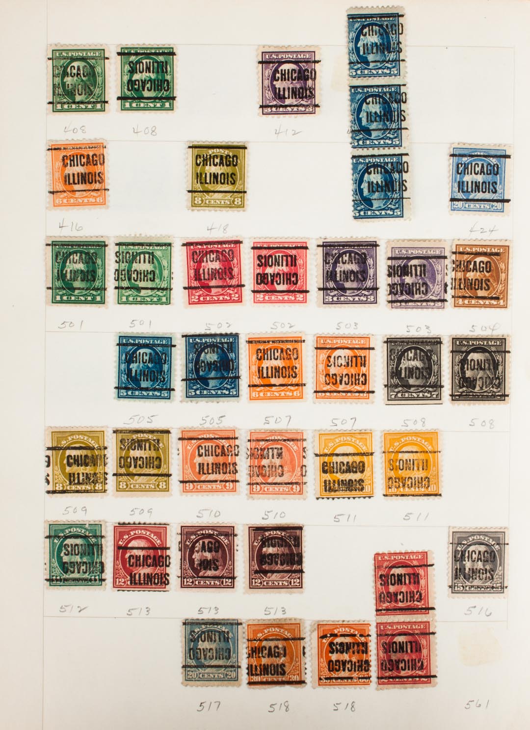 Appraisal: Assortment of United States stamps with Precancels primarily s most