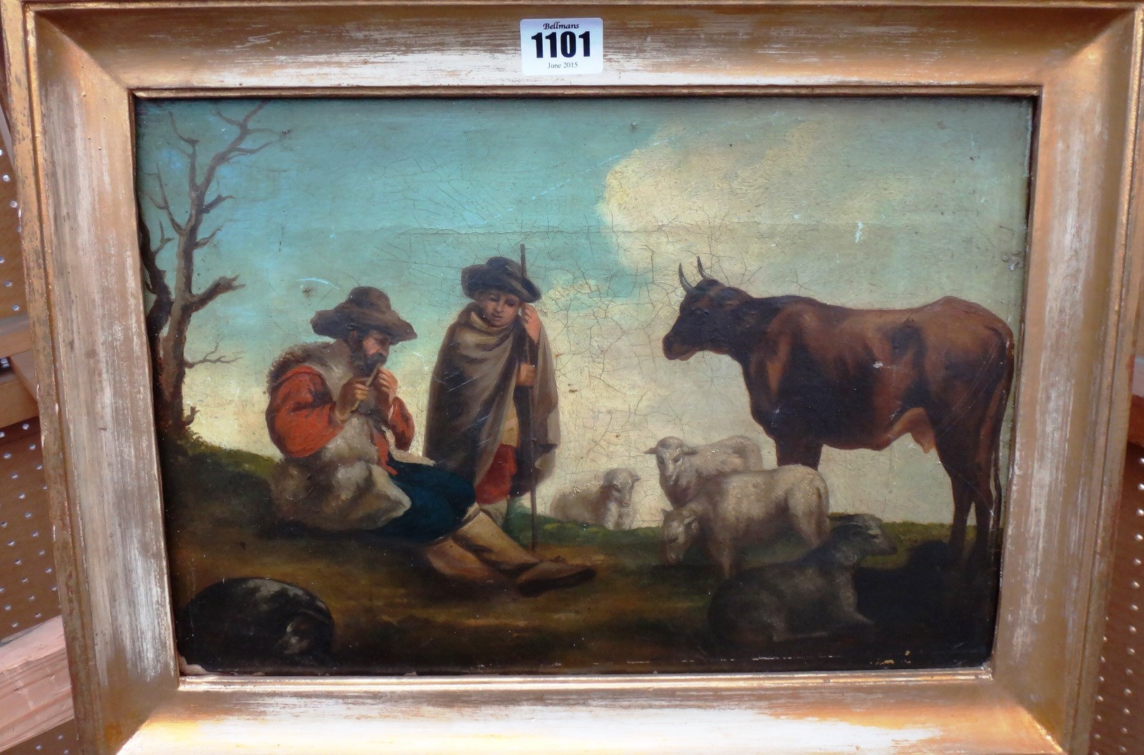 Appraisal: Italian School early th century Herdsmen with ox and sheep