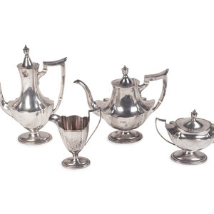 Appraisal: An American Silver Four-Piece Tea and Coffee Service GORHAM MANUFACTURING