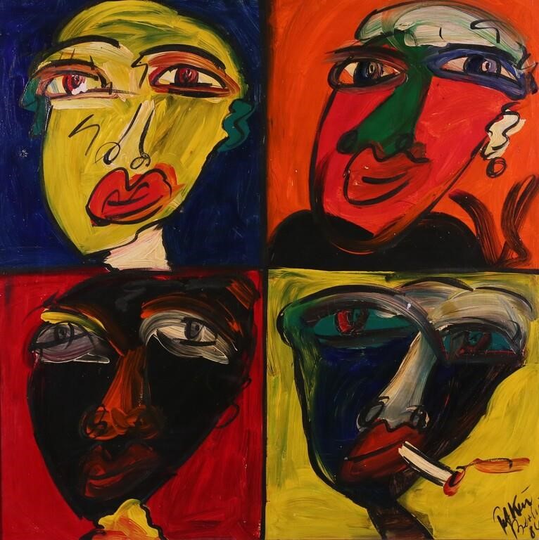 Appraisal: Peter Robert Keil German - Oil on canvas four portraits