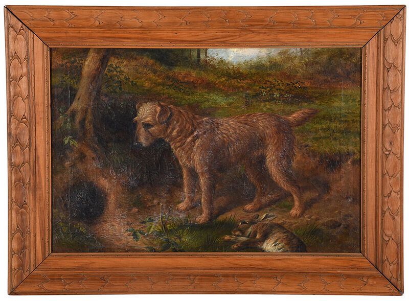 Appraisal: Alfred Richardson Barber British - Terrier with Hare signed lower