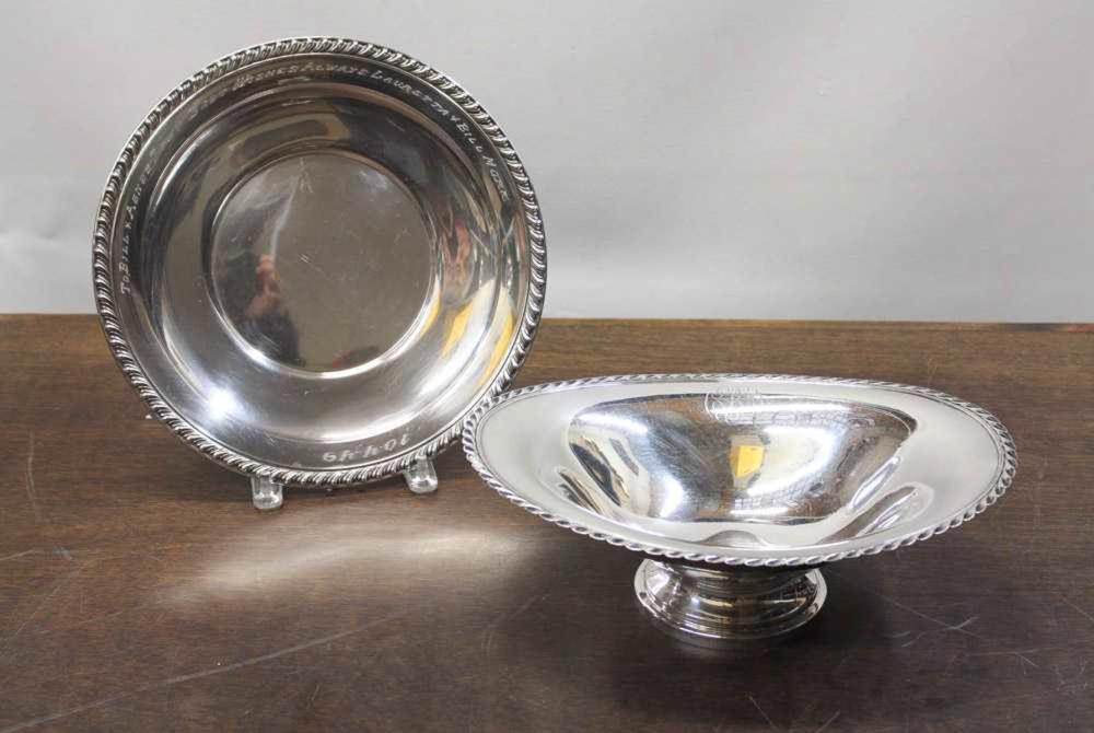 Appraisal: TWO STERLING SILVER HOLLOWWARE ITEMS comprised of the International Silver