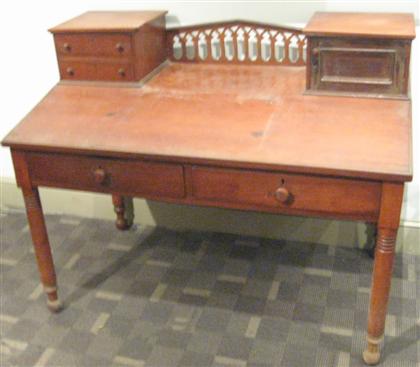 Appraisal: Pine accounting desk possibly pennsylvania first quarter th century Gothic