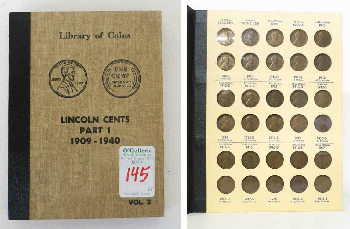 Appraisal: LINCOLN HEAD PENNY COLLECTION IN ALBUM all wheat ears reverse