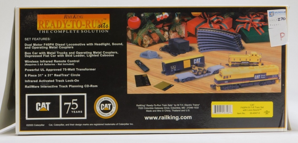 Appraisal: RAIL KING CAT F PH RTR LOCOMOTIVE O TRAIN SET