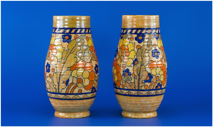 Appraisal: Charlotte Rhead pair of vases Crown Ducal inches in height