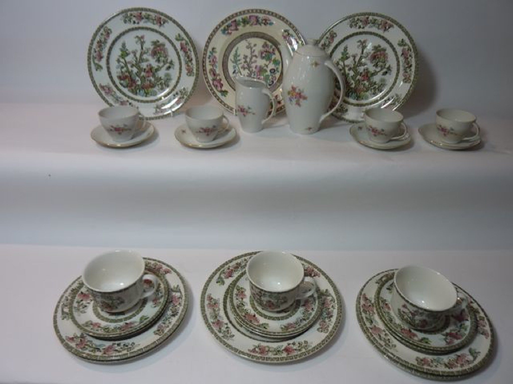 Appraisal: A collection of Indian Tree pattern tea wares together with