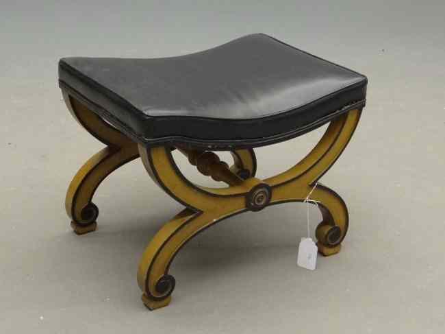 Appraisal: Curule stool '' W '' D '' Ht