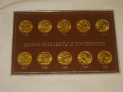 Appraisal: A SET OF TEN QUEEN ELIZABETH II SOVEREIGNS dated to