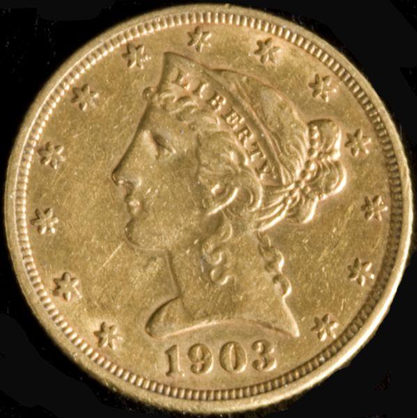 Appraisal: Liberty Gold Half Eagle g uncertified XF