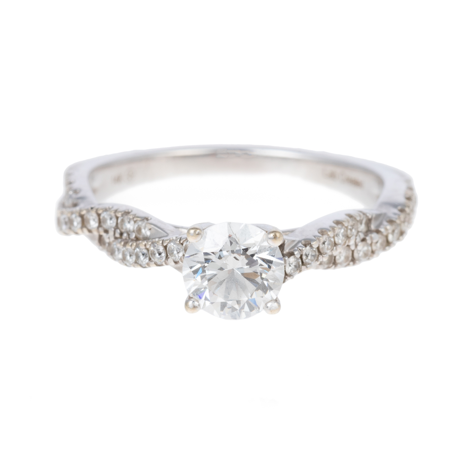 Appraisal: A CT LAB-CREATED DIAMOND RING IN K K white gold