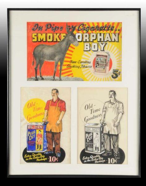 Appraisal: Lot of Tobacco Original Artwork Pieces Description Circa s to