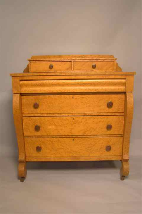 Appraisal: AMERICAN EMPIRE BIRD'S EYE MAPLE CHEST OF DRAWERS circa the