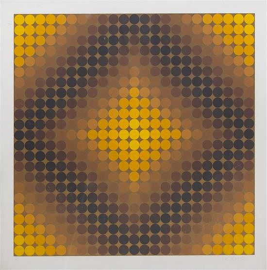 Appraisal: Victor Vasarely Hungarian French - Untitled Victor Vasarely Hungarian French