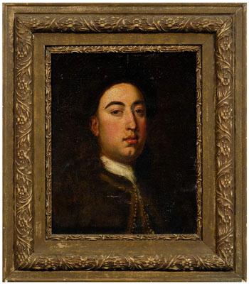 Appraisal: th century British portrait young gentleman in a brocaded coat