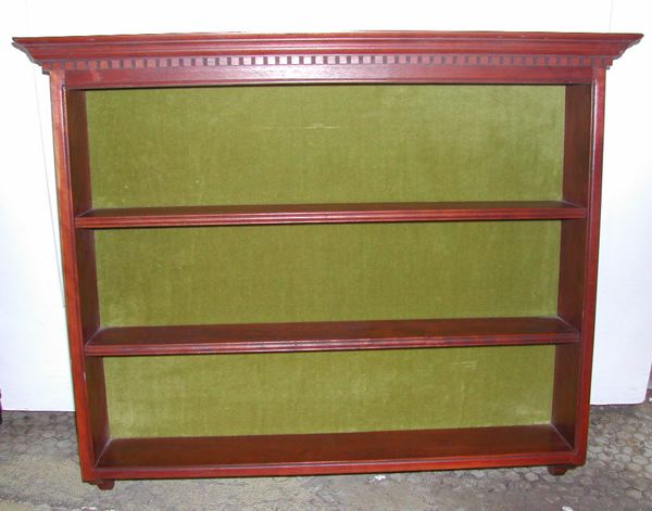 Appraisal: George III-Style Mahogany Hanging Three-Tier Shelf in the neoclassical taste