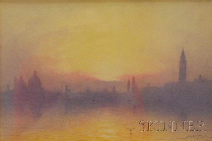 Appraisal: American School th th Century Venice at Dusk Signed and