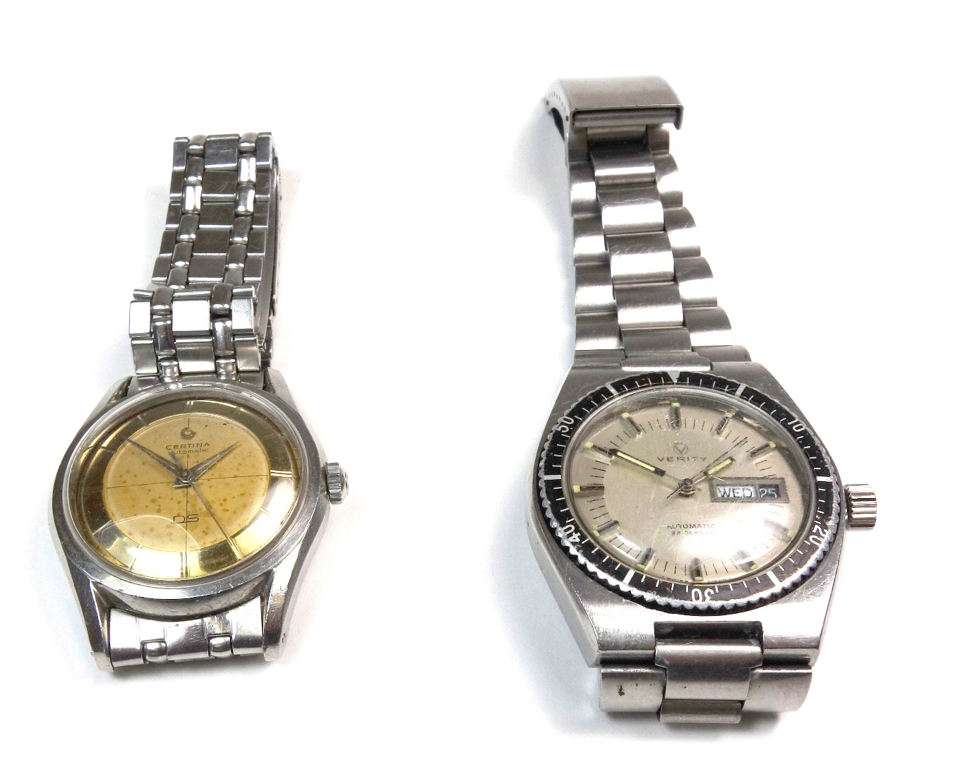 Appraisal: Two gentleman's stainless steel automatic bracelet watches comprising Certina a