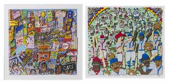 Appraisal: James Rizzi American - The Big Apple is on Broadway