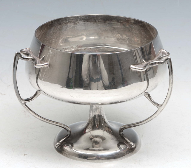 Appraisal: A CHINESE SILVER BOWL of circular form with tapering stem