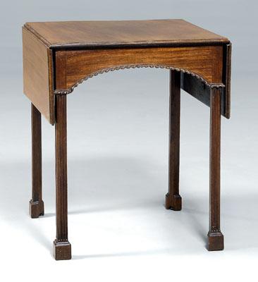 Appraisal: Chippendale mahogany breakfast table single-board mahogany square top with two